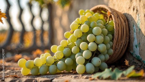 Plakat w ramie Rondo wine grapes harvested in Lithuania