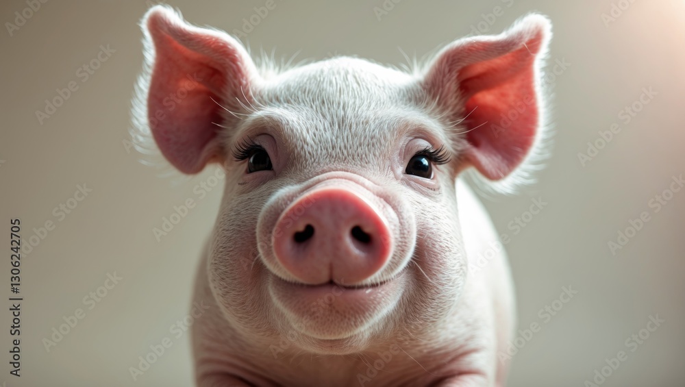 Adorable Pig Close-Up Adorable Pig Close-Up