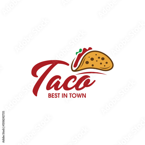 creative taco logo, badges, banners, emblem for restaurant.