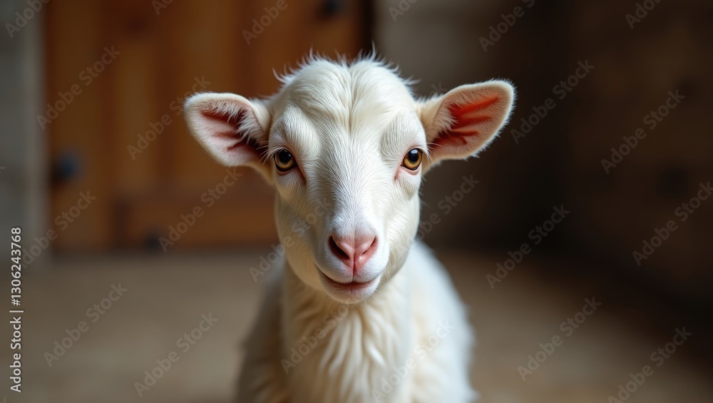 Fototapeta premium Brown and white goat