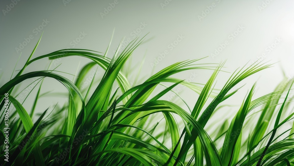Naklejka premium Image featuring lush green grass against a light backdrop.