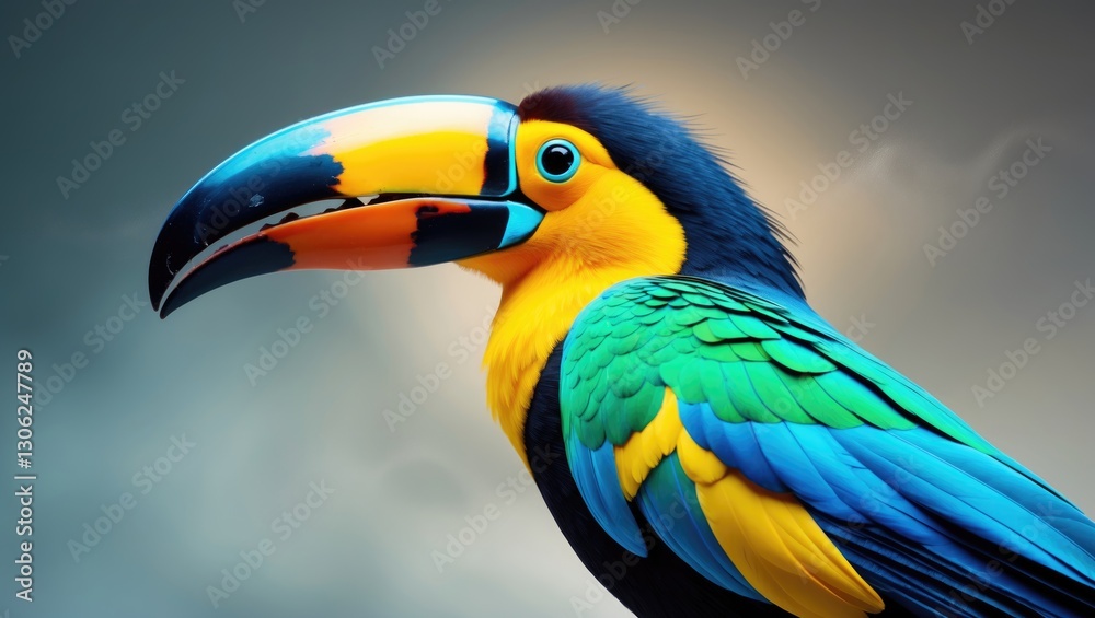 Toucan Against a Neutral Background Toucan Against a Neutral Background