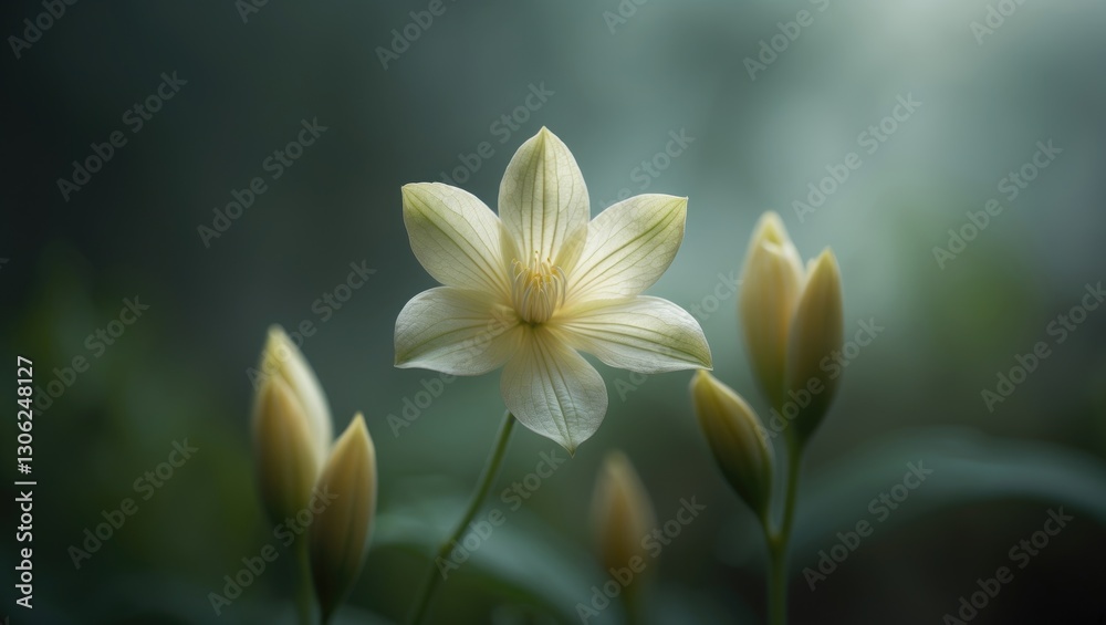 Fototapeta premium delicate small flower Tirada, discovered in the Kokan area of Maharashtra