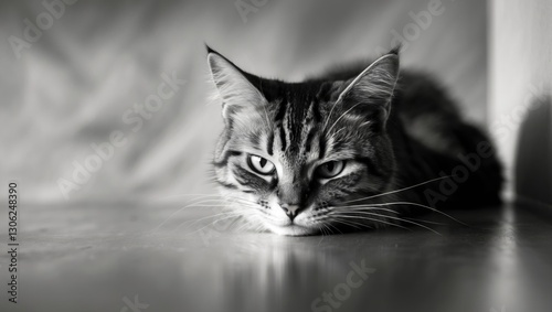 a hungry cat preoccupied with a photographer's presence