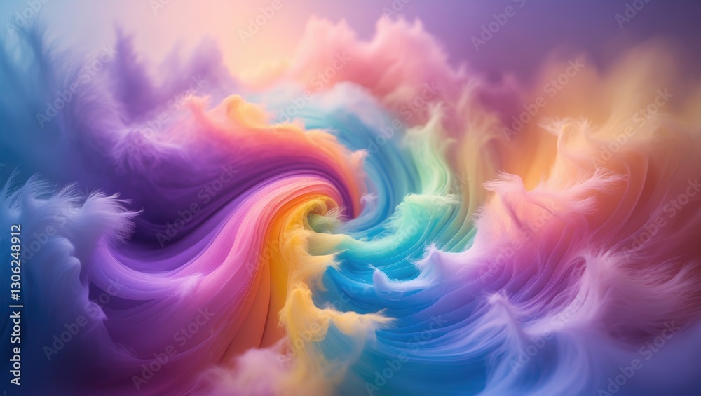 Fototapeta premium Vibrant Swirling Gradient Background with Rainbow Tones