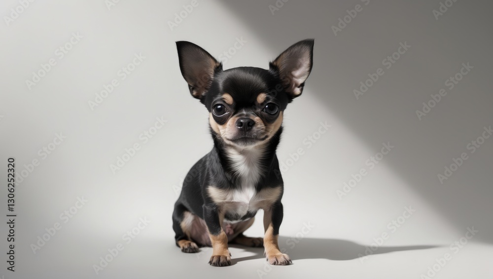 a small black and tan chihuahua in a teacup style a small black and tan chihuahua in a teacup style