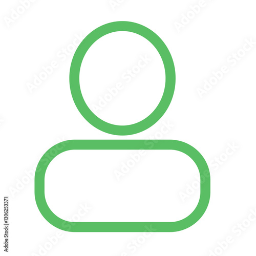 Common green outline icon pack