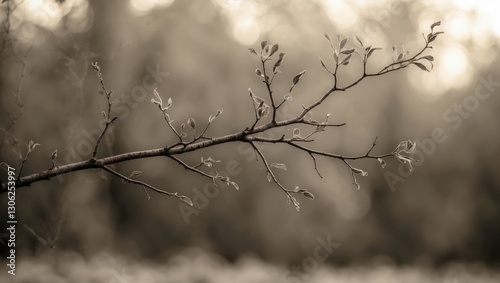a solitary tree limb