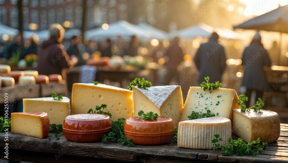 Fototapeta premium Dutch cheese can be found at the local market. culinary traditions