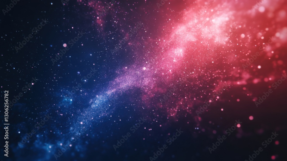 Obraz premium Colorful cosmic nebula in deep space showcasing vibrant gas clouds and stars