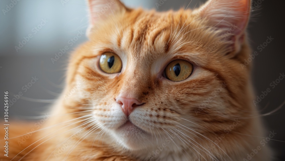 Intimate shot of a ginger house cat's face. Intimate shot of a ginger house cat's face.