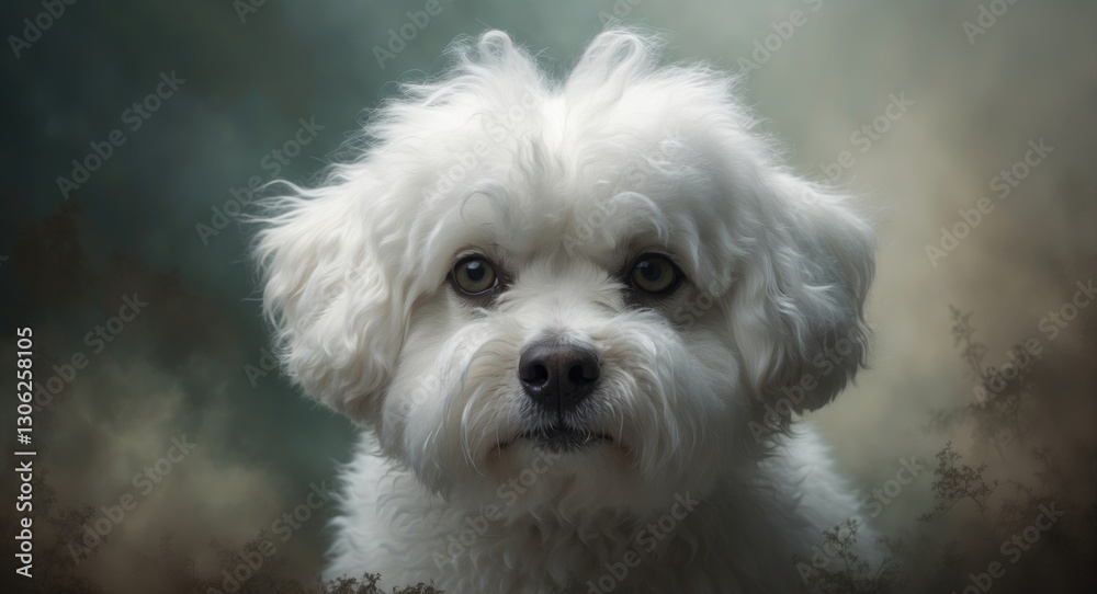 Adorable fluffy dog breed Coton de Tulear Adorable fluffy dog breed Coton de Tulear