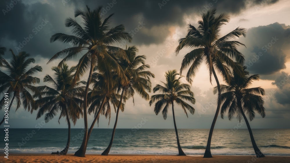 Stunning palm trees along the coast captured in the African country of Gambia. Stunning palm trees along the coast captured in the African country of Gambia.