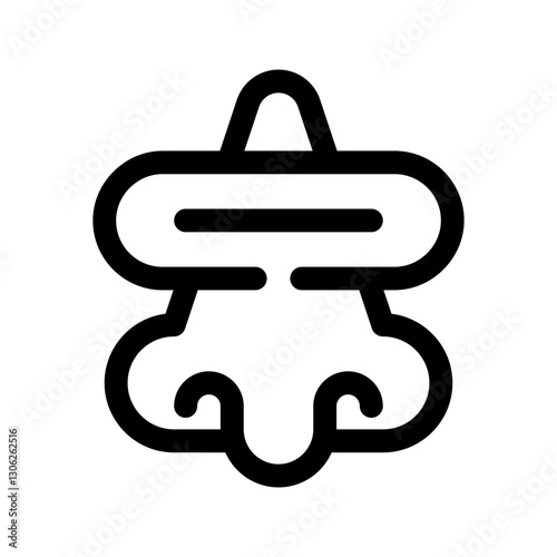 bandaged nose line icon