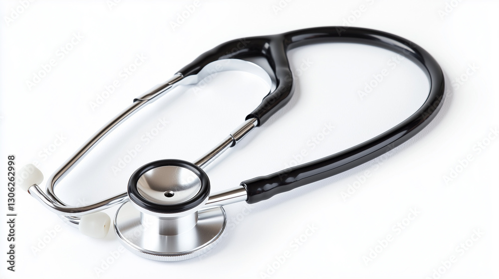 Medical Instrument: A close-up of a stethoscope, a symbol of healthcare and medical practice. Medical Instrument: A close-up of a stethoscope, a symbol of healthcare and medical practice.