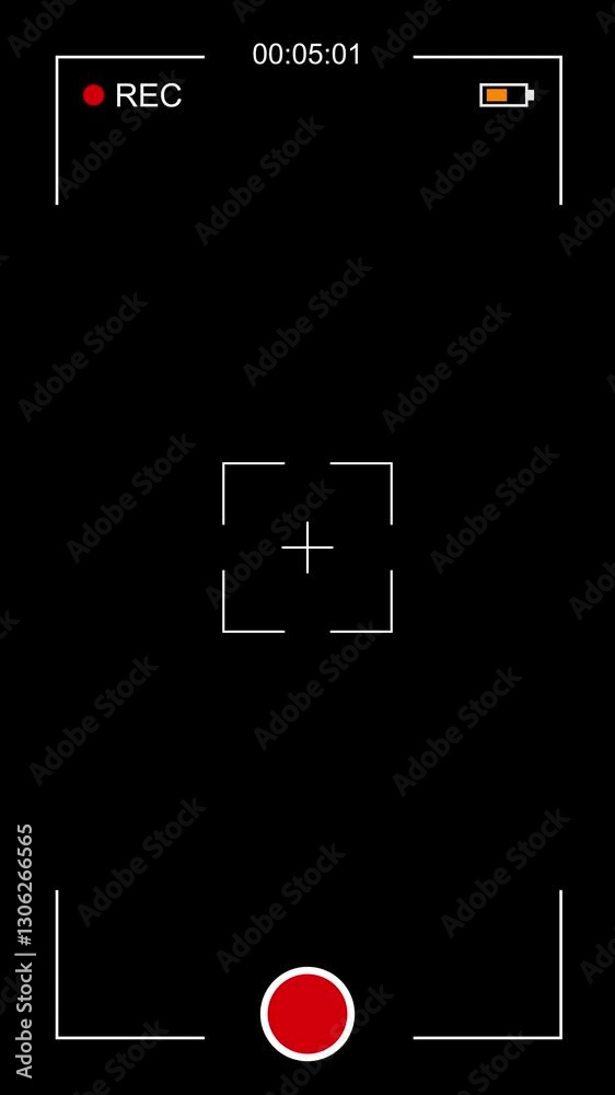 Camera Smartphone Recording Interface Display on transparent background. 4K Video Camera Smartphone Recording Interface Display on transparent background. 4K Video