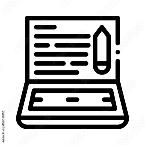online courses line icon