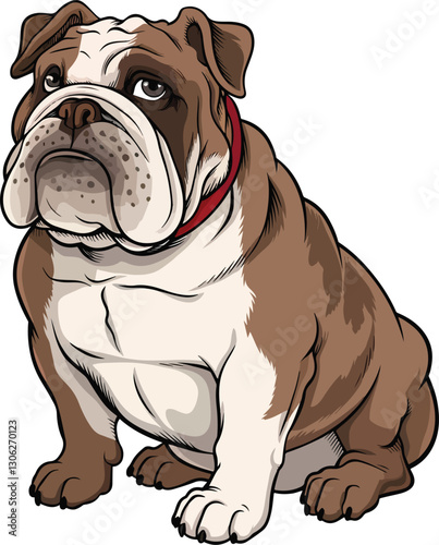 Cute English Bull Dog Vector