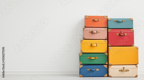 Stack of Colorful Suitcases...