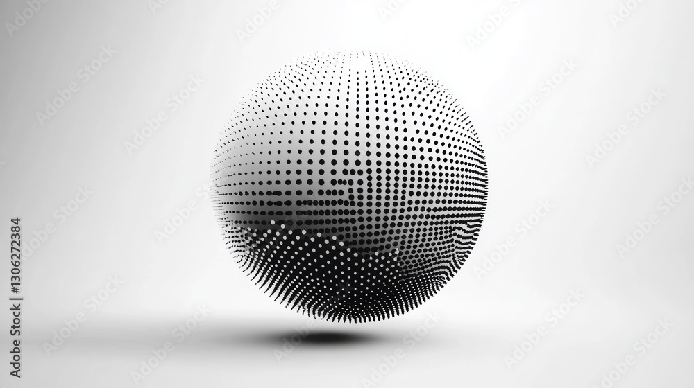 Abstract sphere with dotted texture Abstract sphere with dotted texture