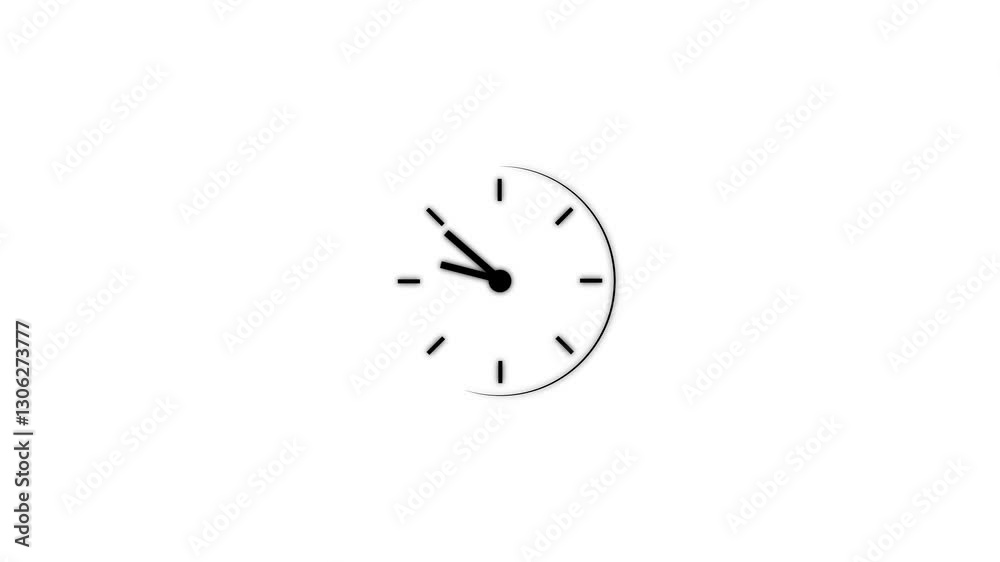 Abstract analog new clock icon animation 4k video. Abstract analog new clock icon animation 4k video.
