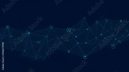 Digital blue lines form an abstract technology network pattern