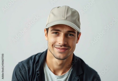 Wallpaper Mural Male portrait with cap and neutral expression Torontodigital.ca