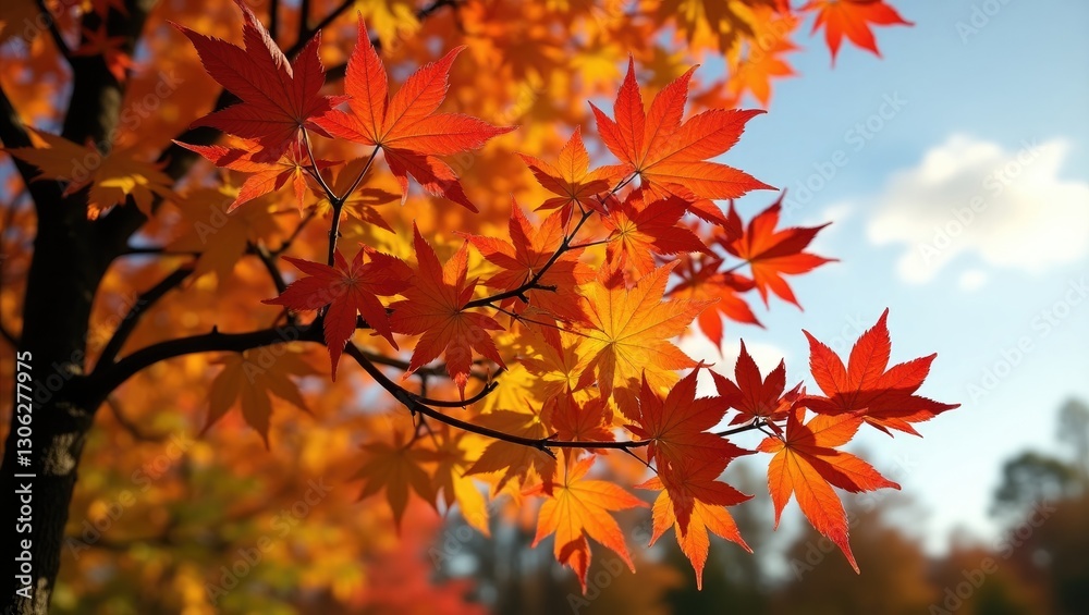 autumn's stunning foliage of maple leaves autumn's stunning foliage of maple leaves