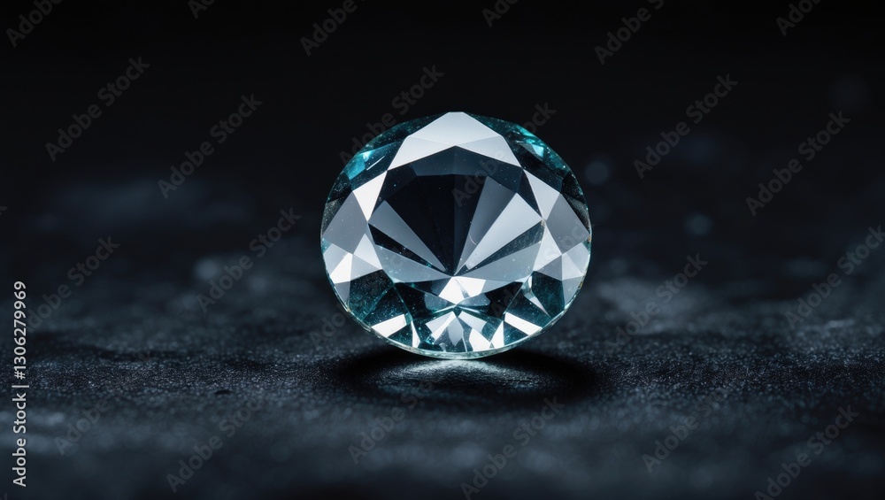 Close-up of a crystalline mineral rhinestone on a dark background Close-up of a crystalline mineral rhinestone on a dark background