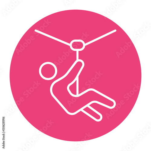 Zip Lining Icon