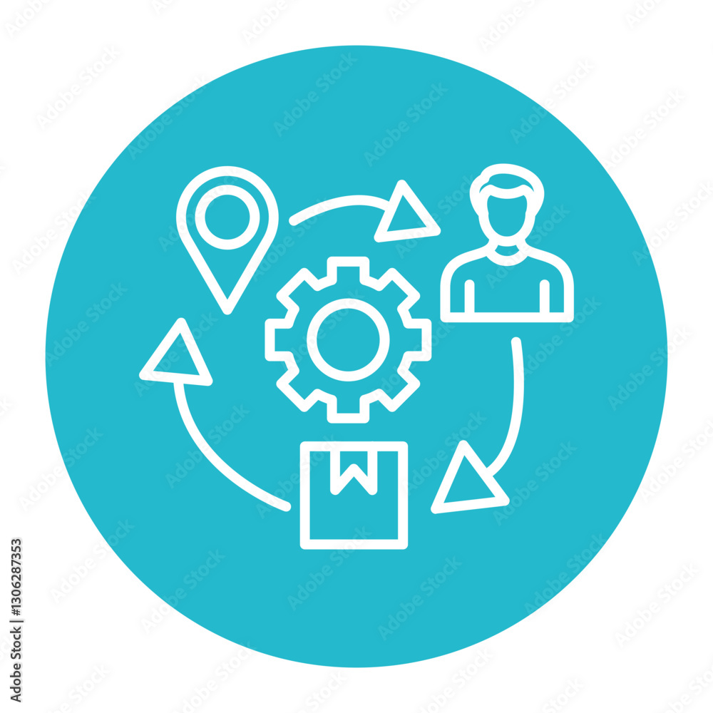 Supply Chain Management Icon