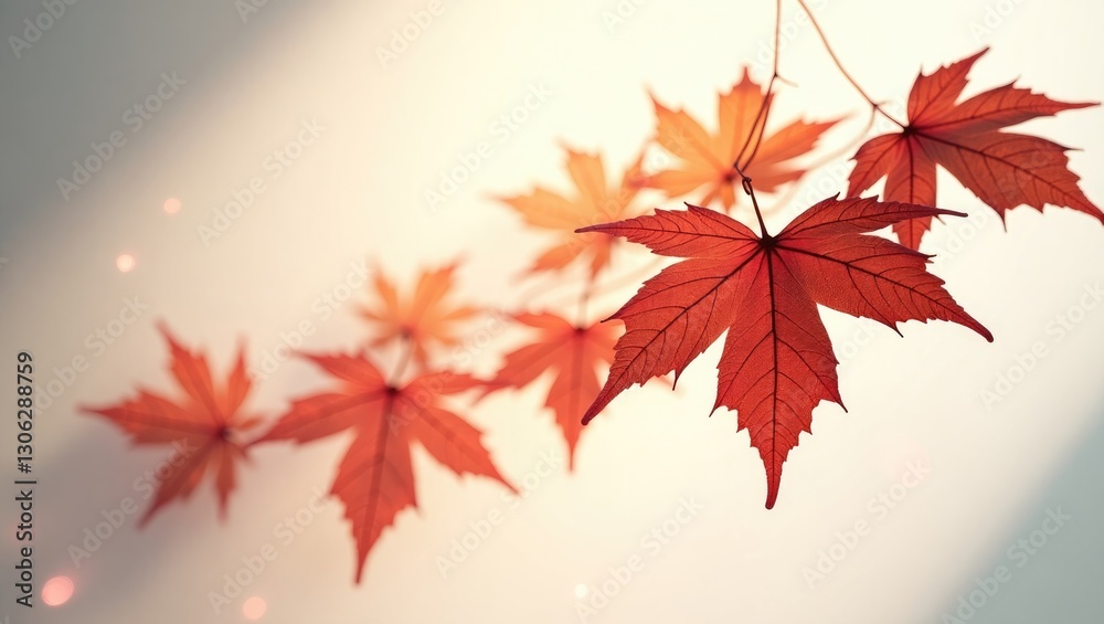Silhouette of crimson foliage on a light background Silhouette of crimson foliage on a light background
