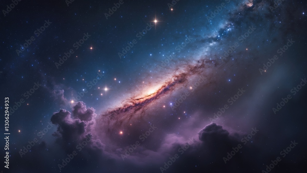 Orion Nebula M42 Featuring a Galaxy, Open and Globular Clusters, Stars, and Cosmic Dust within the Milky Way Captured by a Specialized Astrophotography Camera Through a Telescope. Orion Nebula M42 Featuring a Galaxy, Open and Globular Clusters, Stars, and Cosmic Dust within the Milky Way Captured by a Specialized Astrophotography Camera Through a Telescope.