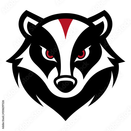 Badger head mascot logo design vector