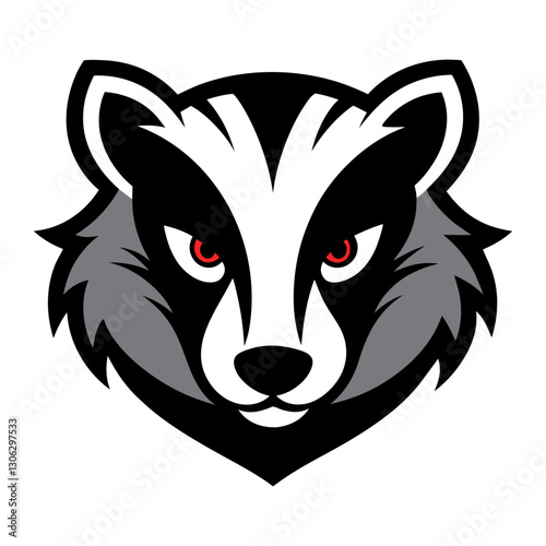 Badger head mascot logo design vector