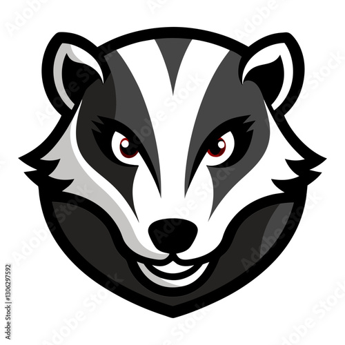 Badger head mascot logo design vector