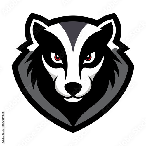 Badger head mascot logo design vector