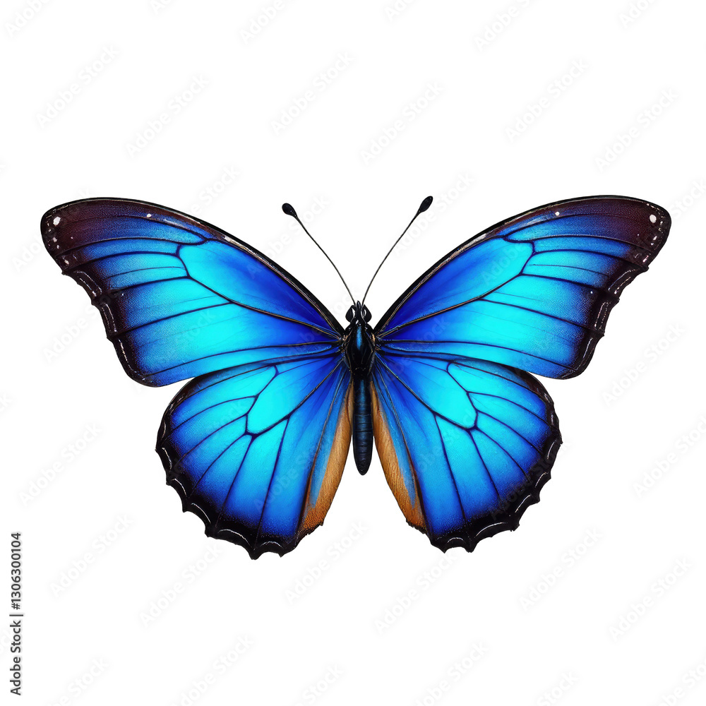 Fototapeta premium blue butterfly isolated on a white background