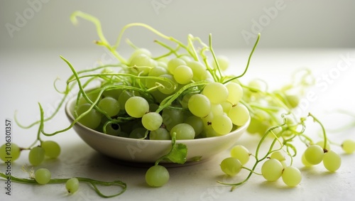 Green caviar seaweed, also known as sea grapes, a nutritious food option. photo