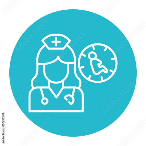 Delivery Nurse Midwife Icon