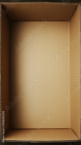 Obraz na płótnie Open kraft box made of recycled cardboard w salonie