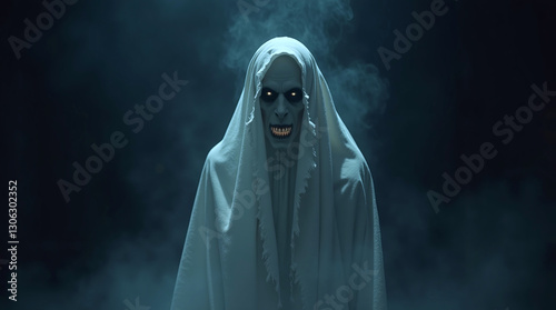Scary ghost in the dark