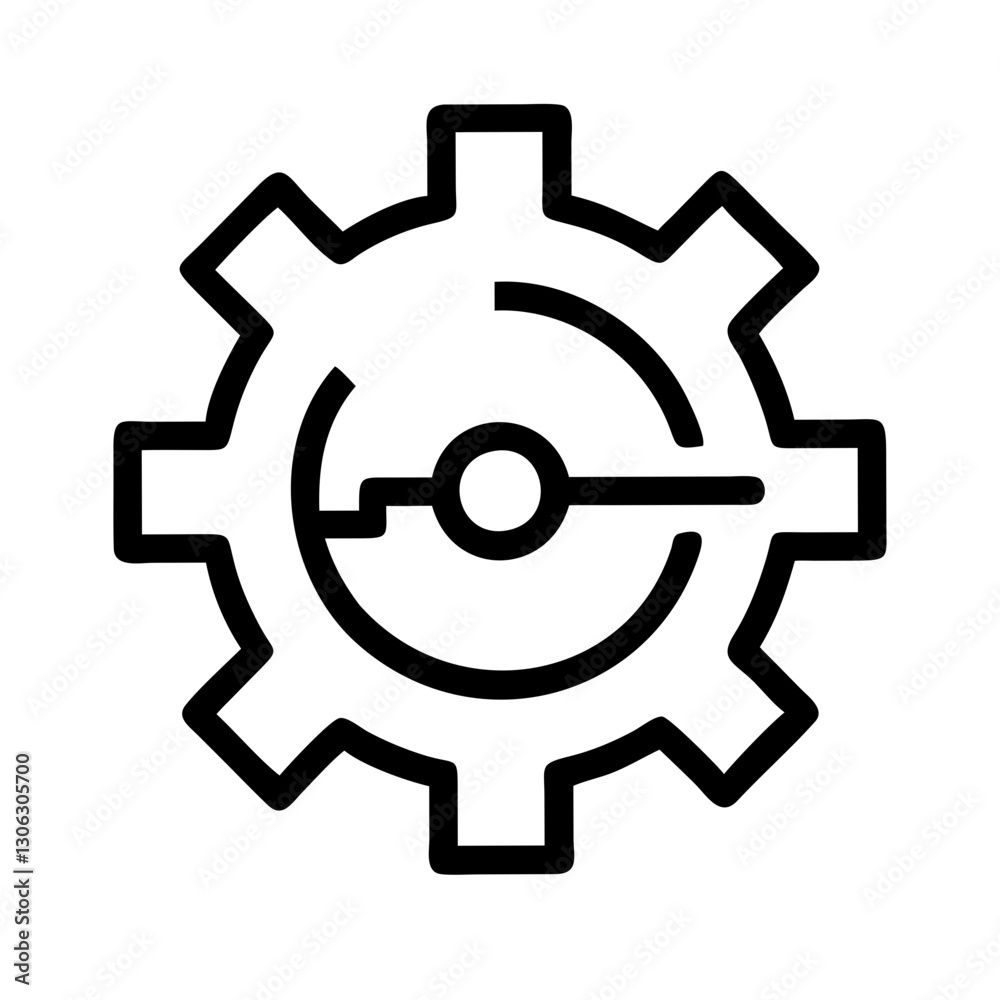 gear outline settings icon sign vector gear outline settings icon sign vector