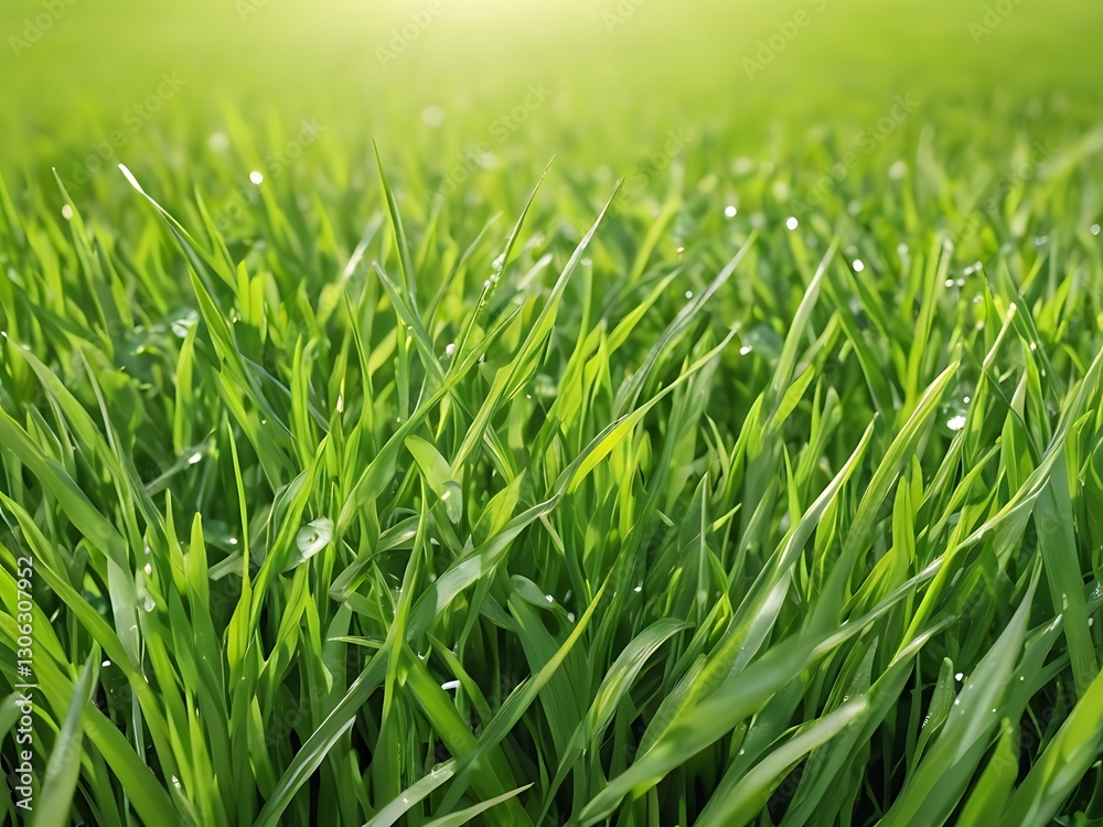 Obraz premium fresh spring green grass isolated