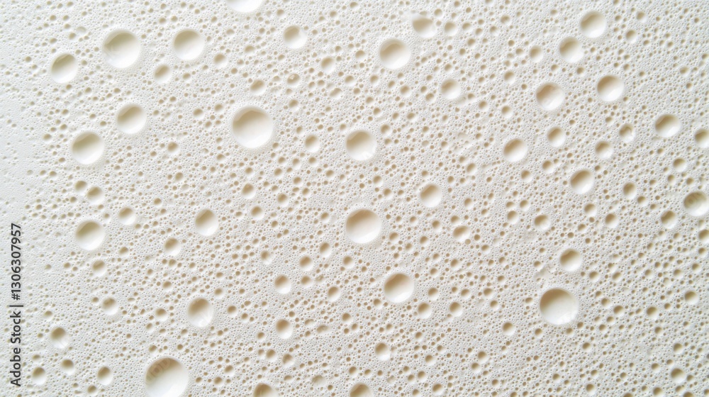 A close-up view of a textured surface with numerous small, uniform bubbles, displaying a creamy, light color. A close-up view of a textured surface with numerous small, uniform bubbles, displaying a creamy, light color.