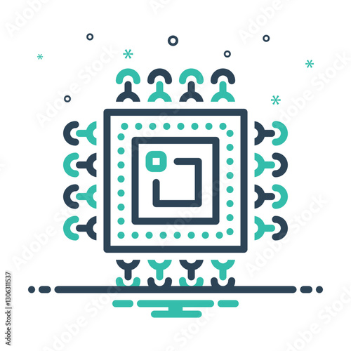 Mix icon for microprocessor