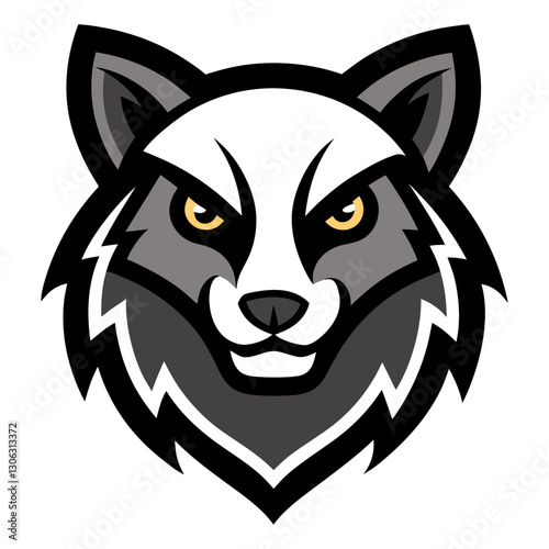Binturong head mascot logo design vector