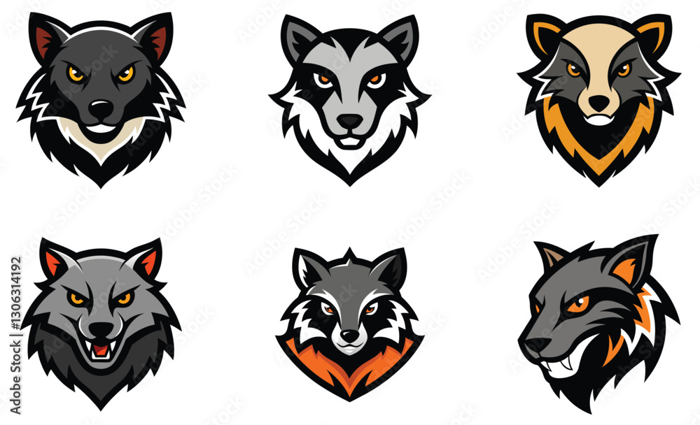 Binturong head mascot logo design vector Binturong head mascot logo design vector