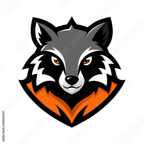 Binturong head mascot logo design vector