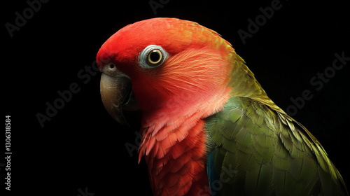 Sharp Parrot Profile – Minimalist Studio Photography